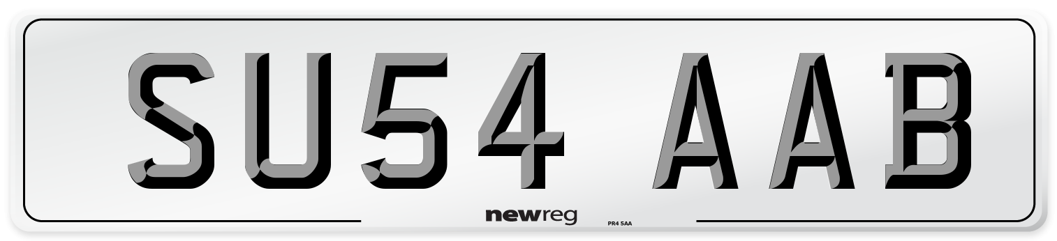 SU54 AAB Number Plate from New Reg
